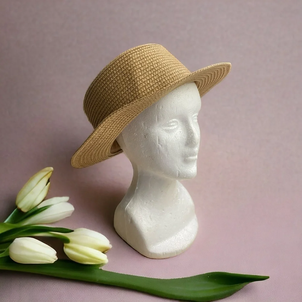 100% Paper straw hat. Timeless style soft durable. Lightweight and comfortable